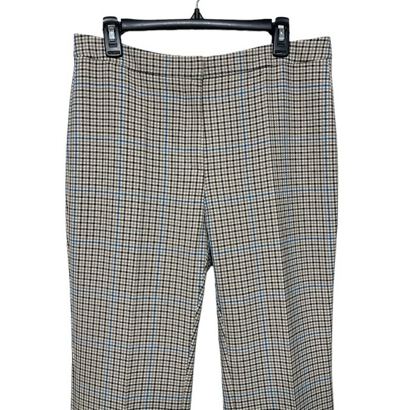 New BOSS Tuleah Regular-Fit Bootcut Trousers In Checked Size 8 - Picture 9 of 14